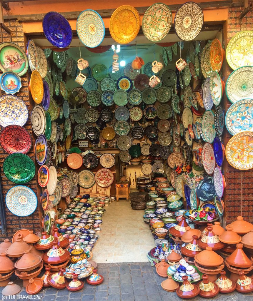 Keramikstand Souk Marrakesch